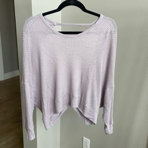 Backless lavender sweater